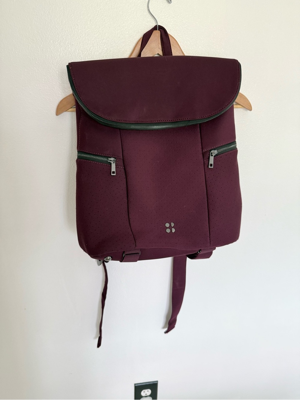 Sweaty Betty All Sport Burgundy Neoprene-Style Women's Backpack